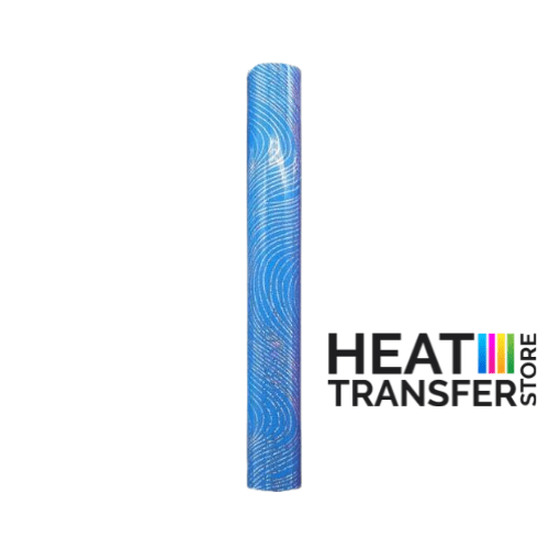 Assorted heat transfer vinyl 12 inch by 1 yard roll with a mix of HTV finishes and prints