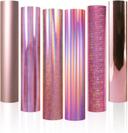 Metallic and spectrum heat transfer vinyl 12 inch by 1 yard roll with color-shifting shine