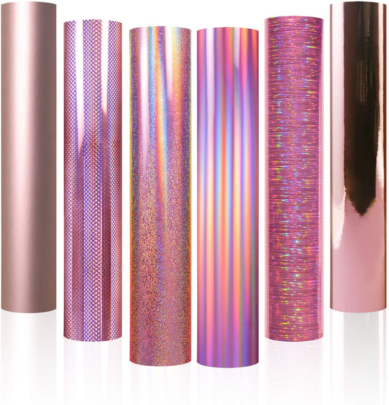 Metallic and spectrum heat transfer vinyl 12 inch by 1 yard roll with color-shifting shine