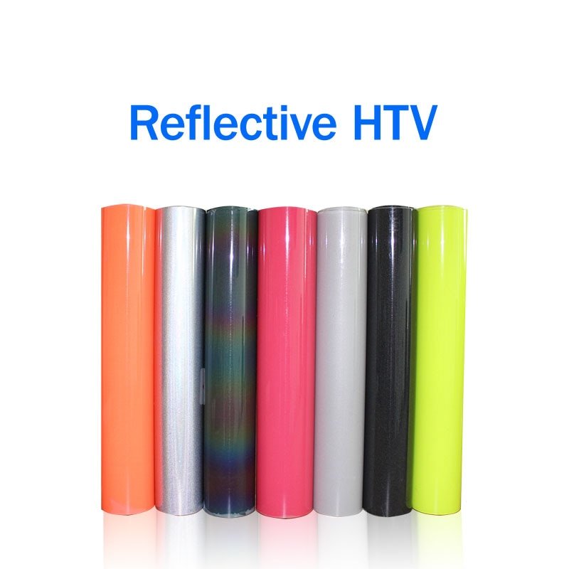 Reflective heat transfer vinyl 12 inch by 1 yard roll for high-visibility safety and sportswear