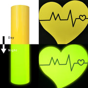 3D puff glow in the dark heat transfer vinyl with raised texture that glows after charging in light