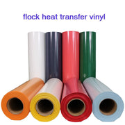 Flock heat transfer vinyl with soft velvet suede texture in solid colors for apparel
