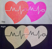 Glitter Glow in the dark Heat Transfer Vinyl - HeatTransferStore
