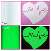 Glitter Glow in the dark Heat Transfer Vinyl - HeatTransferStore