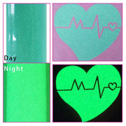 Glitter Glow in the dark Heat Transfer Vinyl - HeatTransferStore