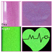 Glitter Glow in the dark Heat Transfer Vinyl - HeatTransferStore
