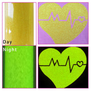 Glitter Glow in the dark Heat Transfer Vinyl - HeatTransferStore