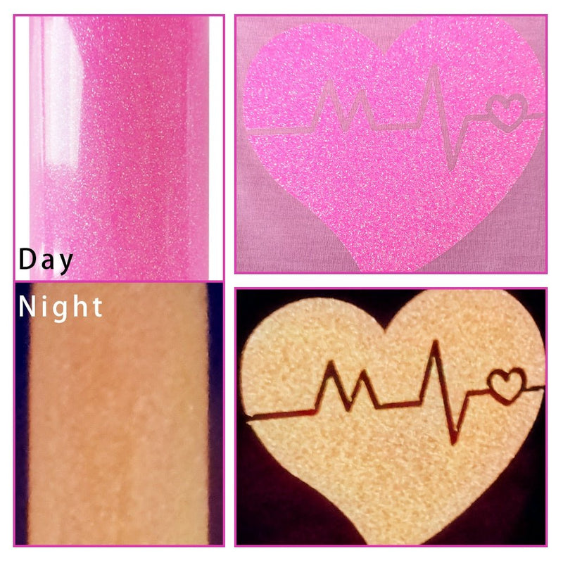 Glitter Glow in the dark Heat Transfer Vinyl - HeatTransferStore