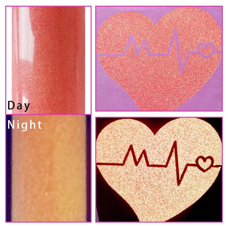 Glitter Glow in the dark Heat Transfer Vinyl - HeatTransferStore