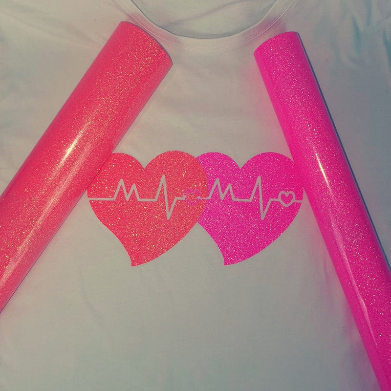 Glitter Glow in the dark Heat Transfer Vinyl - HeatTransferStore