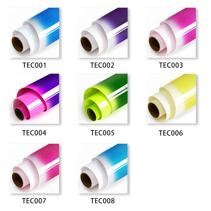 Cold and hot color changing self-adhesive permanent vinyl that shifts shade with temperature, for tumblers and mugs