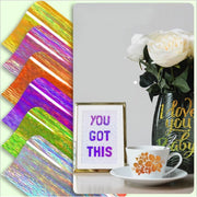 Self - Adhesive Rainbow/Pattern Holographic Permanent Vinyl - HeatTransferStore