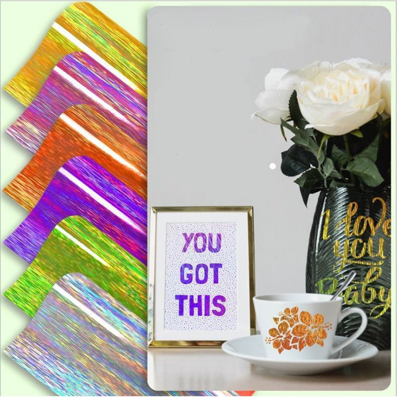Self - Adhesive Rainbow/Pattern Holographic Permanent Vinyl - HeatTransferStore