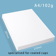 Sublimation transfer paper sheets for printing full-color designs onto polyester and poly-coated blanks