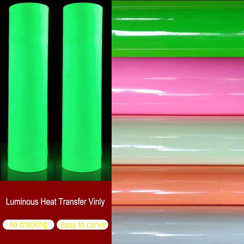 Wholesale glow in the dark heat transfer vinyl 12 inch by 5.5 yard bulk roll